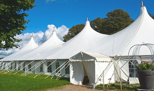 multiple portable restrooms for large-scale outdoor events, ensuring availability for all guests in Manvel